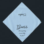 Bandana Novo Bebê Irmão - Script Typografia Azul Pet<br><div class="desc">Bela bandana azul, com um belo anúncio... Adivinhem quem vai ter um novo irmãozinho? Porque o seu animal de estimação também faz parte da família! Perfeito para anunciar um novo animal de estimação ou bebê! Também perfeito para revelação de gênero! A cor de fundo é personalizável para qualquer cor desejada,...</div>