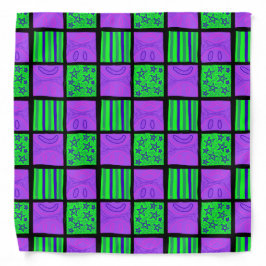 Bandana Novo Impressão de Verificação Emo