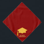 Bandana Ouro na Borgonha<br><div class="desc">Ouro boné de formatura com burgundy.</div>