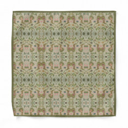 Bandana Padrão Floral Francês Clássico Vintage