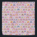 Bandana Padrão multiarco-íris rosa<br><div class="desc">Banda de cor-de-água colorida rosa. Itens correspondentes disponíveis. Arte original de artistas e suas próprias ilustrações. Use o botão de mensagem me abaixo para obter ajuda sobre outras solicitações especiais e personalizações. © Zoe Chapman Design</div>