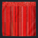 Bandana Padrão vermelho, branco e preto<br><div class="desc">2025</div>