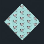 Bandana Pássaro de frango bonito em azul claro<br><div class="desc">Pássaro de frango bonito em fundo azul claro.</div>