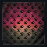 Bandana Pata de cão, pegada animal, animal de estimação<br><div class="desc">Pegada animal em design moderno e baixo,  cores modernas e ombreiras,  cor rosa,  caqui e preto,  pata de gato ou de cão.</div>