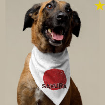 Bandana Personalizada com Nome e Bandeira Japonesa