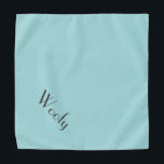 Bandana Pet Name Teal Blue Personalizado Pet Texto<br><div class="desc">Bela bandana azul, personalizada com o nome do seu animal de estimação! Perfeito para qualquer ocasião. A cor de fundo é personalizável para qualquer cor desejada, assim como o estilo, o tamanho e/ou a cor da fonte; usando o menu editar. Faça o seu! Quando você veste os designs bonitos de...</div>