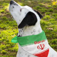 Bandana Pet Personalizada com Nome e Bandeira do I
