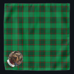 Bandana Quadro de Fotografias de Natal Vermelho e Xadrez V<br><div class="desc">Modelo de fotos de Natal divertidas com um padrão de xadrez vermelho e verde. Copyright © Angi Laframboise.</div>