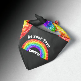 Bandana Rainbow Glitter Pride LGBT seja sua verdadeira cor