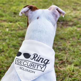 Bandana Ring Security pet Weding Anel elegante