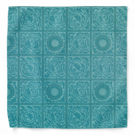 Bandana Teal Azulejo Pattern (por William Morris)