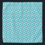 Bandana Teal Gingham divertido com as impressões de pata<br><div class="desc">Compre-o para si mesmo,  ou pamper o seu animal de estimação com este gingham teal giro e divertido com bandana com patas padronizadas!</div>