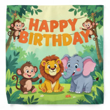 Tema de safari fofo de aniversário
