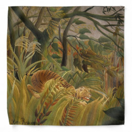 Bandana Tigre surpreendido em uma tempestade tropical