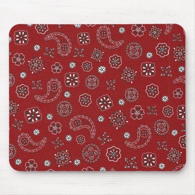 Bandana vermelho Mousepad (Frente)