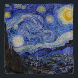 Bandana Vincent Van Gogh - A noite de Starry<br><div class="desc">A Noite Estrelada / La nuit etoilee - Vincent Van Gogh em 1889</div>