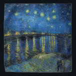 Bandana Vincent van Gogh - Noite Estrelada sobre o Ródano<br><div class="desc">Noite de Starry sobre o Rhone/Nuit etoilee sur le Rhone - Vincent van Gogh,  Oil on Canvas,  1888,  Arles</div>