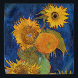 Bandana Vincent van Gogh - Vase com Cinco Girassóis<br><div class="desc">Vase com Cinco Girassóis - Vincent van Gogh,  Oil on Canvas,  agosto de 1888</div>