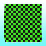 Bandana Vintage da placa de xadrez preto neon verde<br><div class="desc">Desktop fino verde e preto | Vintage | Clássico | Evolução | NA MODA | Moda | Mínimo</div>