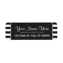 Bandas brancas e pretas - Douradas - Etiquetas