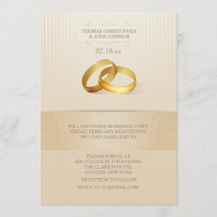 Bandas De Convite Para Casamento Dourado