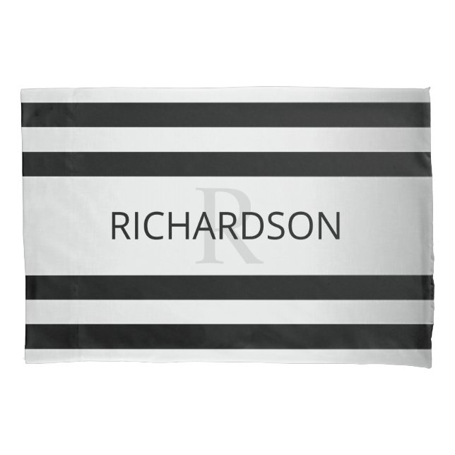 Bandas de Ombre Silver Faux Contemporâneas & Preta (Frente-Esquerda)