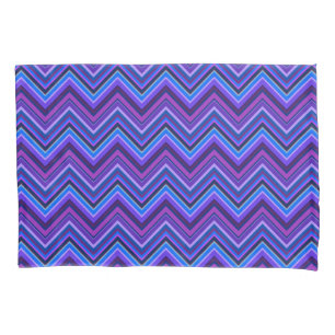 Bandas de ziguezague azuis e roxas