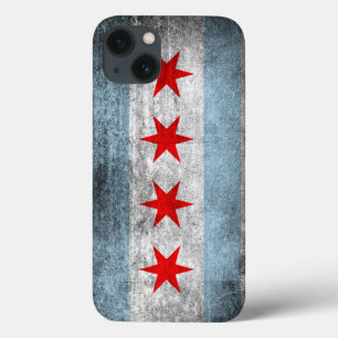 Bandeira afligida retro de Chicago