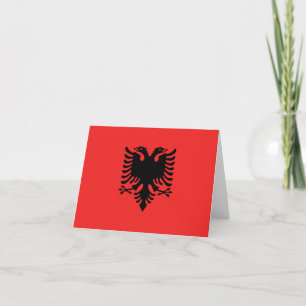 Bandeira Albânia Cartões de agradecimentos dobrado