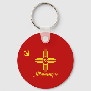 Bandeira Albuquerque (Novo México) Chaveiro