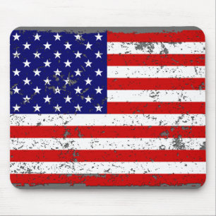 Bandeira americana afligida Mousepad