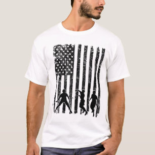 Bandeira Americana Badminton Camisa Men Usa Flag B