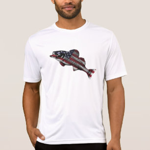 Bandeira americana com 🎣 T-Shirt