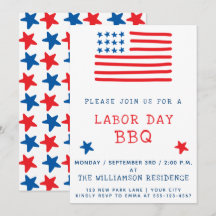 Bandeira Americana | Convite para CHURRASCO no Dia