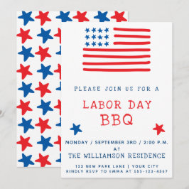 Bandeira Americana | Convite para CHURRASCO no Dia