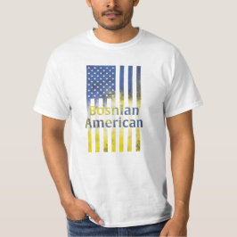 Bandeira Americana da Bósnia - Camisa T
