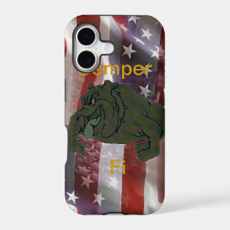 Bandeira americana do buldogue eu telefono ao caso