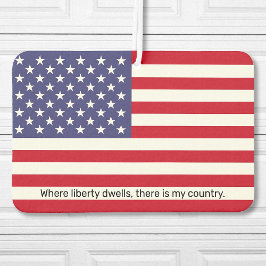 Bandeira Americana do Carro com Texto Personalizad
