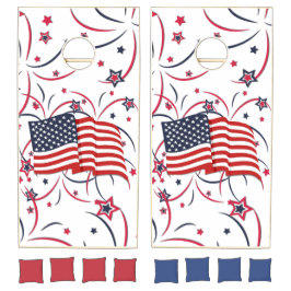 Bandeira Americana e Fireworks