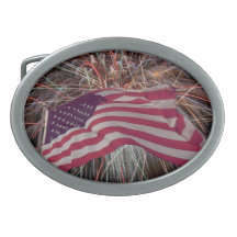 Bandeira Americana e Fireworks