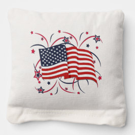 Bandeira Americana e Fireworks
