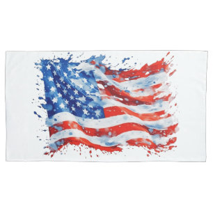 Bandeira Americana EUA Aquarela 4 de Julho