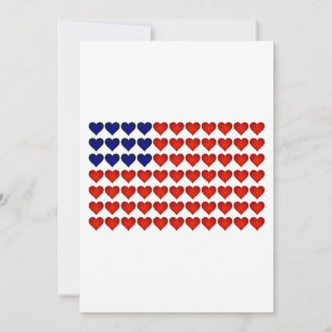 Bandeira Americana Feita de Corações