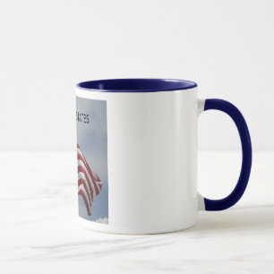 Bandeira americana, os ESTADOS UNIDOS, caneca