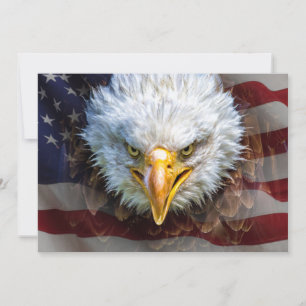 Bandeira Americana Patriótica e Convite à Águia