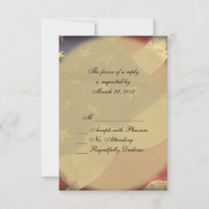 Bandeira americana que Wedding RSVP
