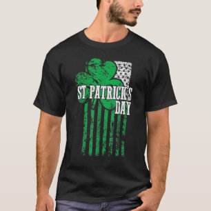 Bandeira Americana Saint Patricks Dia T Camisa Par