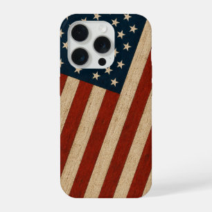 Bandeira Americana Vintage Rústica Textura de Made