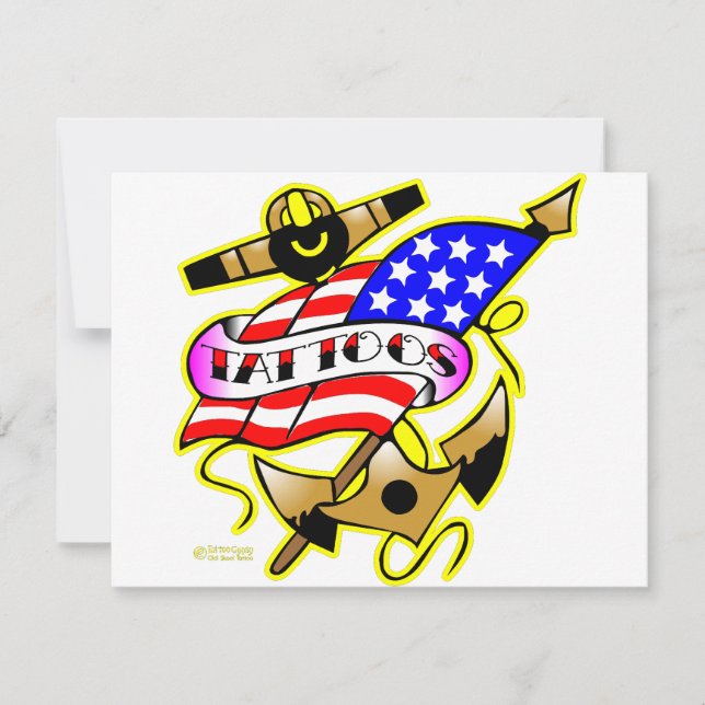 Bandeira Anchor Tatuagem (Frente)