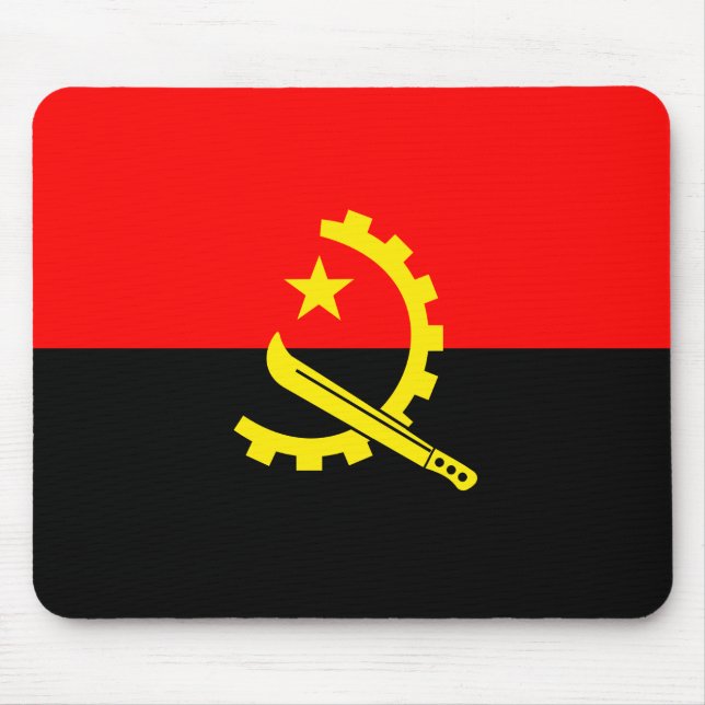 bandeira angola mousepad (Frente)